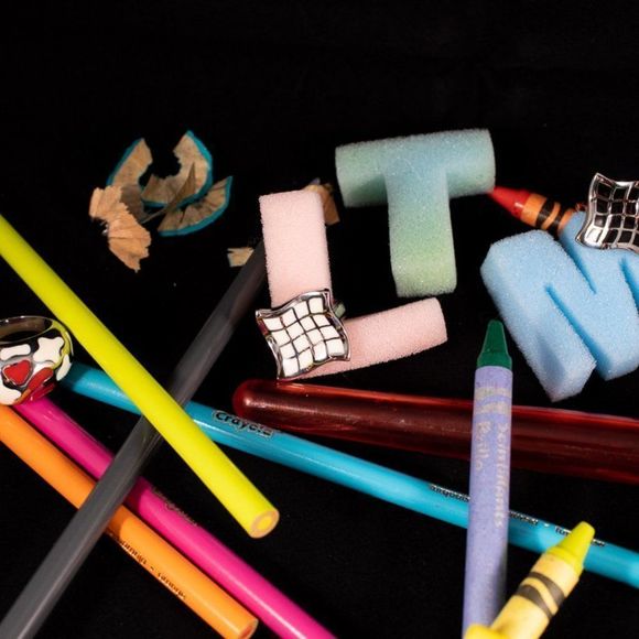 Stainless steel rings different size white blue - Picture 6 of 13